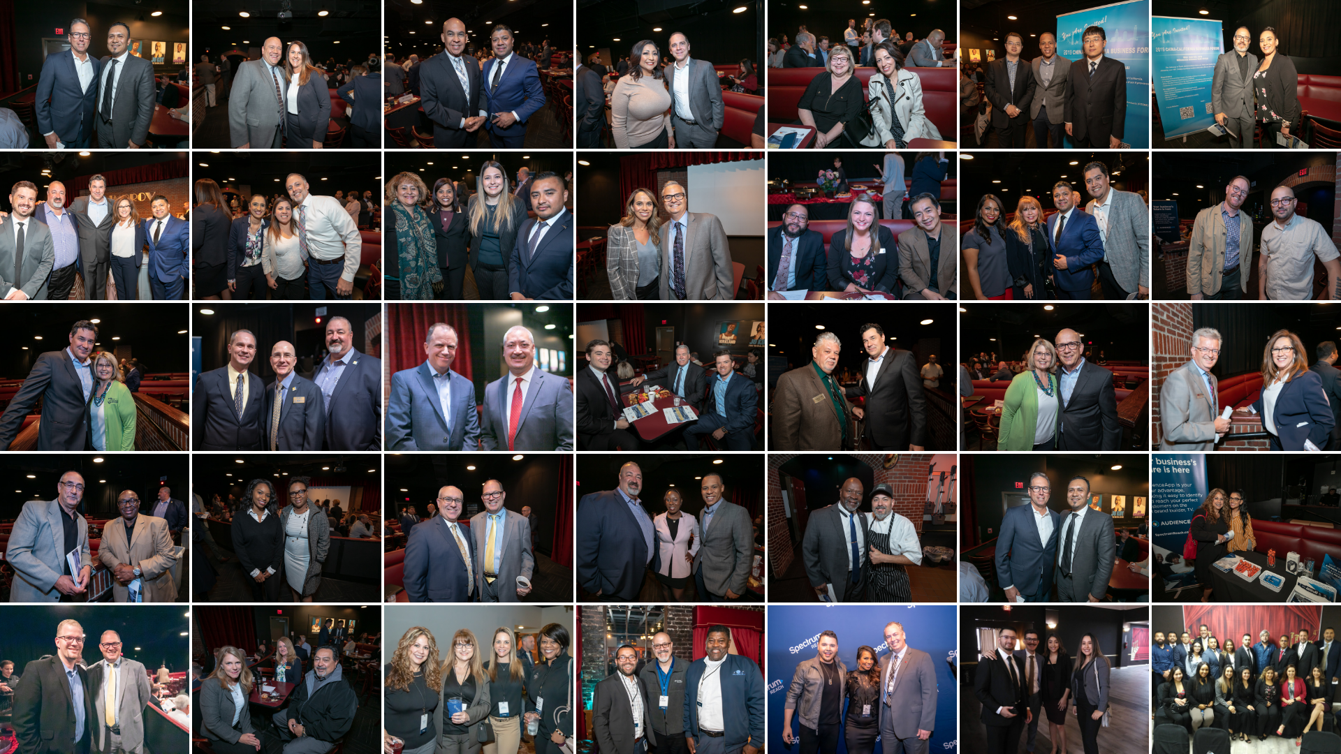 Picture collage of regional chamber members and business community members